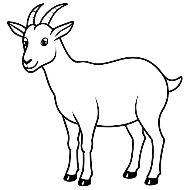 Vector goat vector art illustration 6