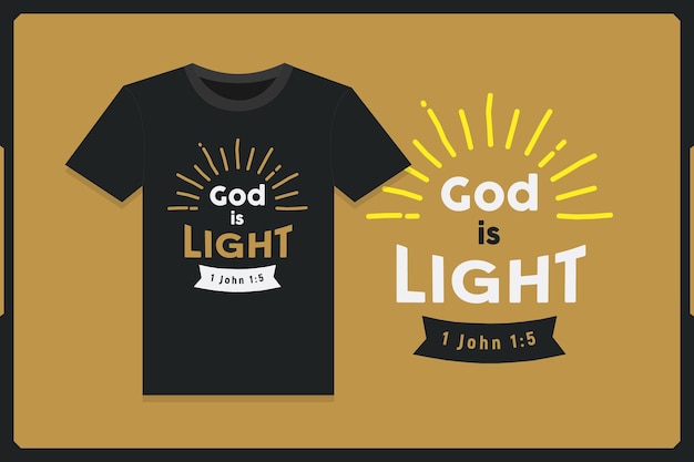 God Is Light Inspirational Shirt Bible Verse