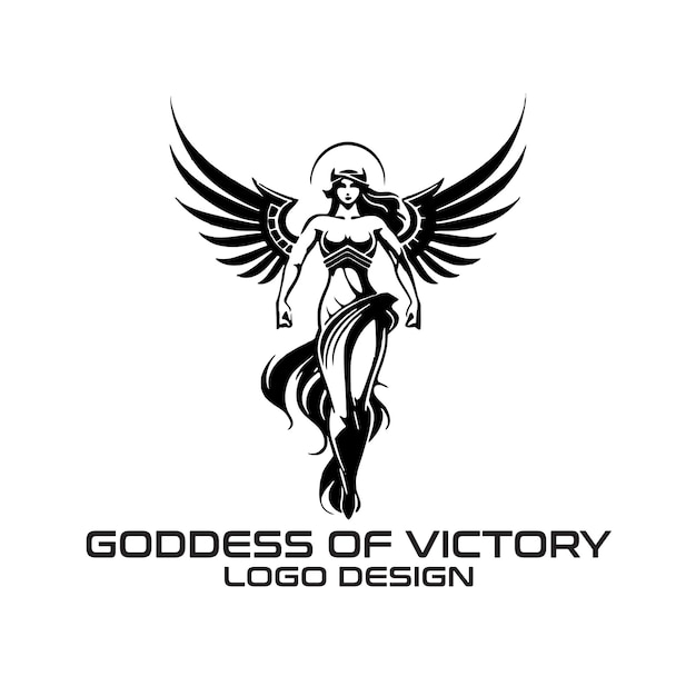 Goddess Of Victory vector logo design