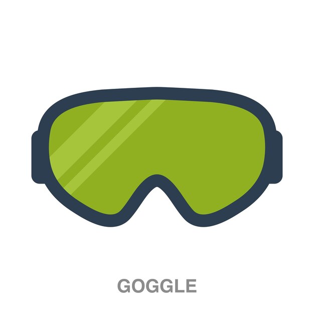 Goggle illustration on transparent background