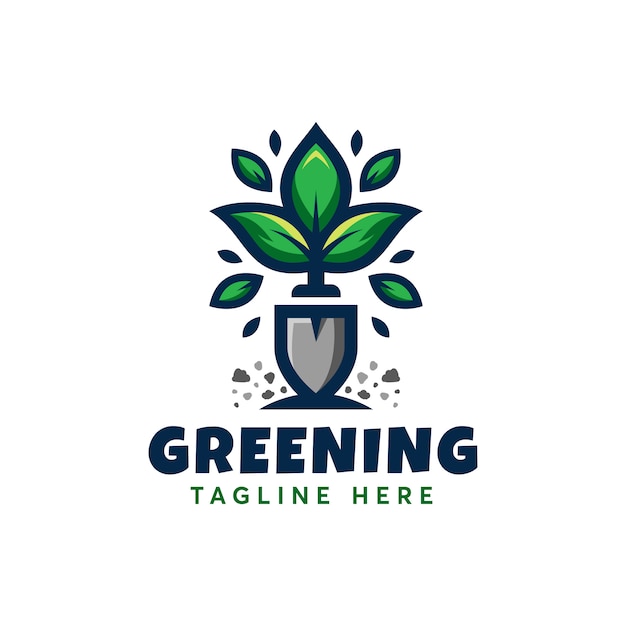 GoGreen Greening Leaf Nature Logo   