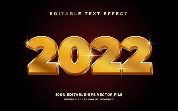 Gold 2022 text effect