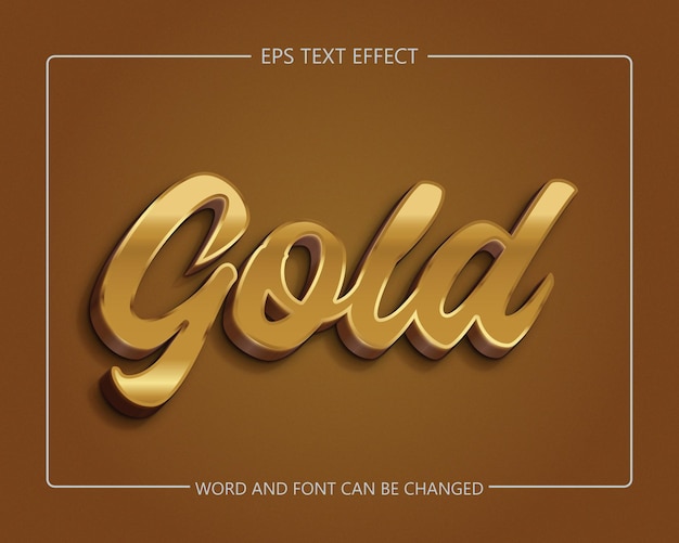 Gold 3d text effect