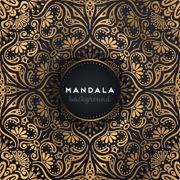 Gold background with mandala