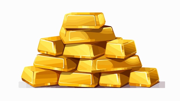 Vector gold bars treasure icon vector illustration