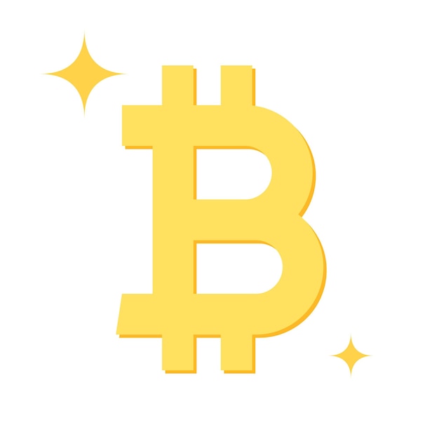 Gold bitcoin icon Cryptocurrency digital currency business and finance concept