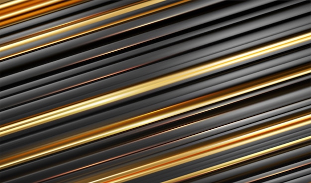 Vector gold black line modern style background. striped abstract minimal geometry concept.