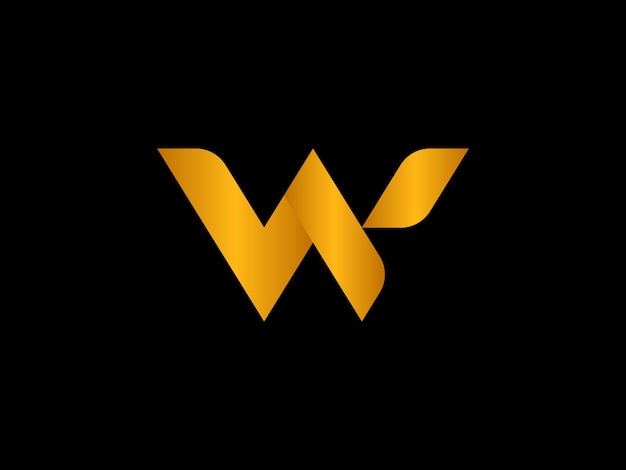 A gold and black logo for a company called w