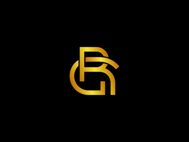 Gold and black logo with the letter g on a black background