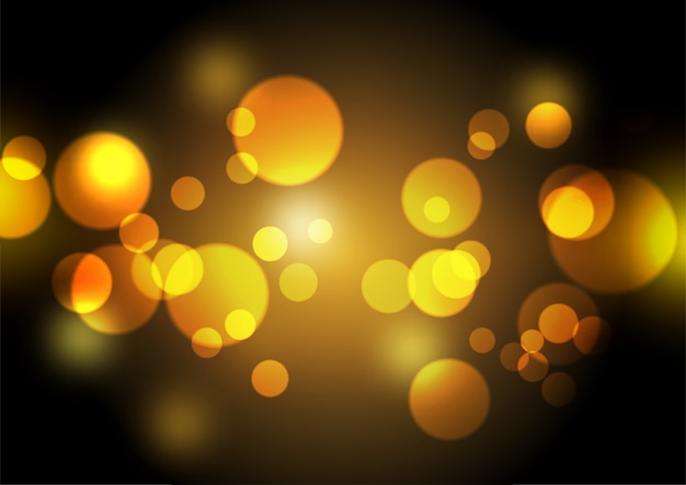 Gold bokeh lights design background 