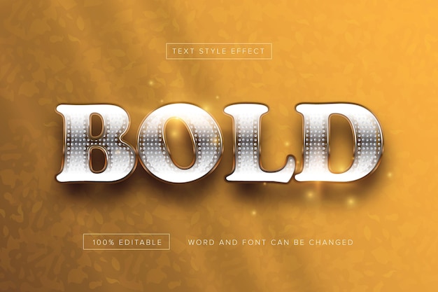 Gold Bold Text effect editable