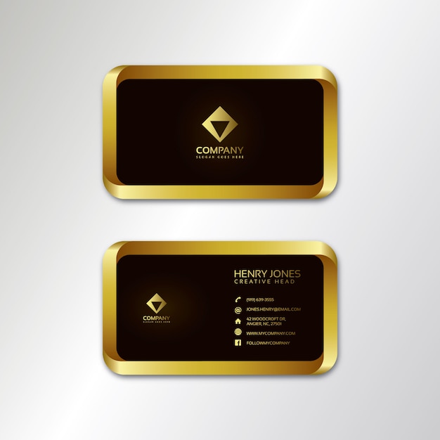 Gold and Brown business card