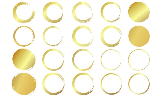 Gold brush gold circle