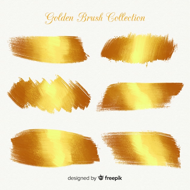 Gold brush stroke collection