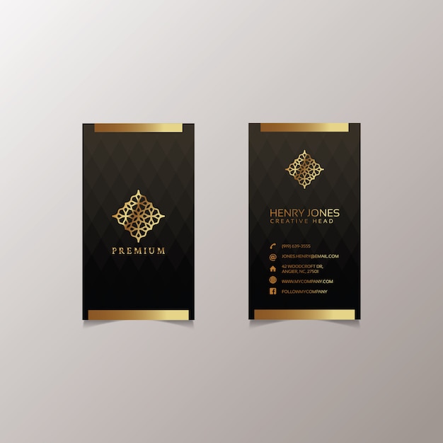 Gold business card design