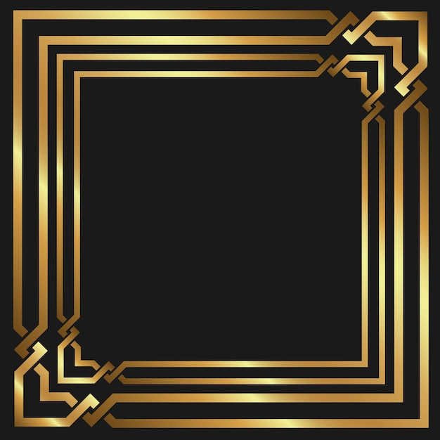 Gold calligraphic frame