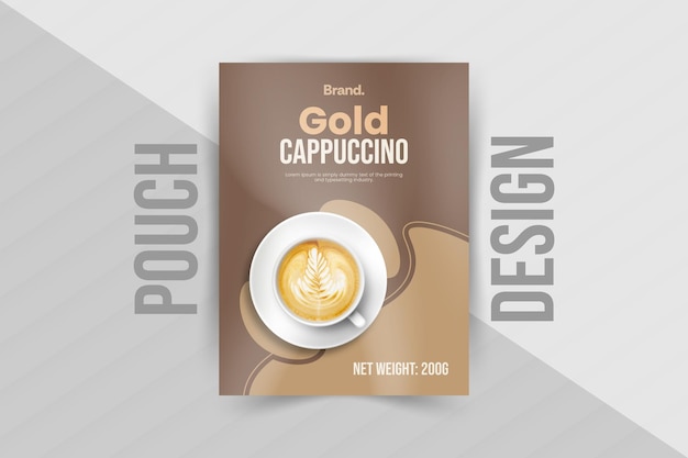 Gold Cappuccino Pouch Design