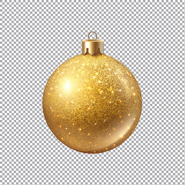 Vector a gold christmas ball with a transparent background