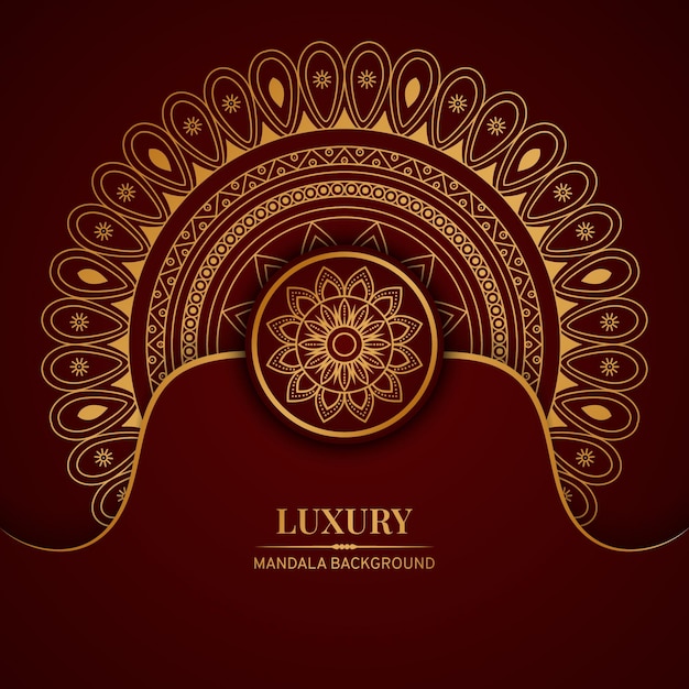 Gold color luxury mandala background design