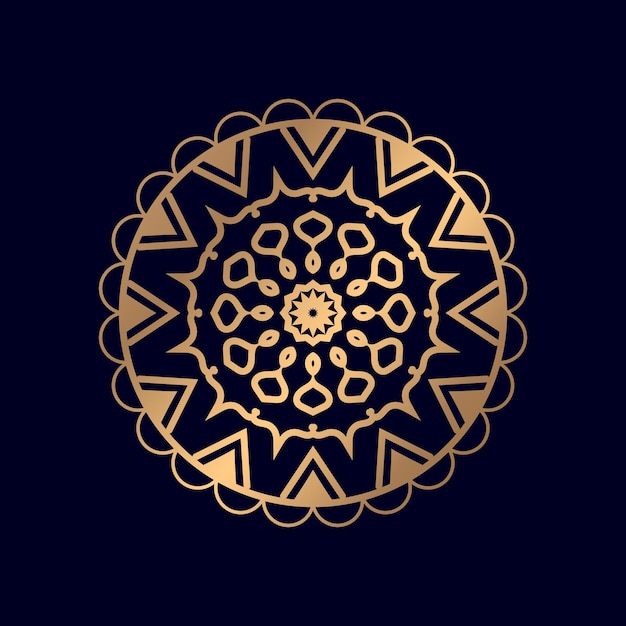 Gold color mandala design background