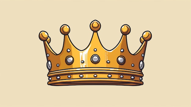 a gold crown with a pattern of buttons on it