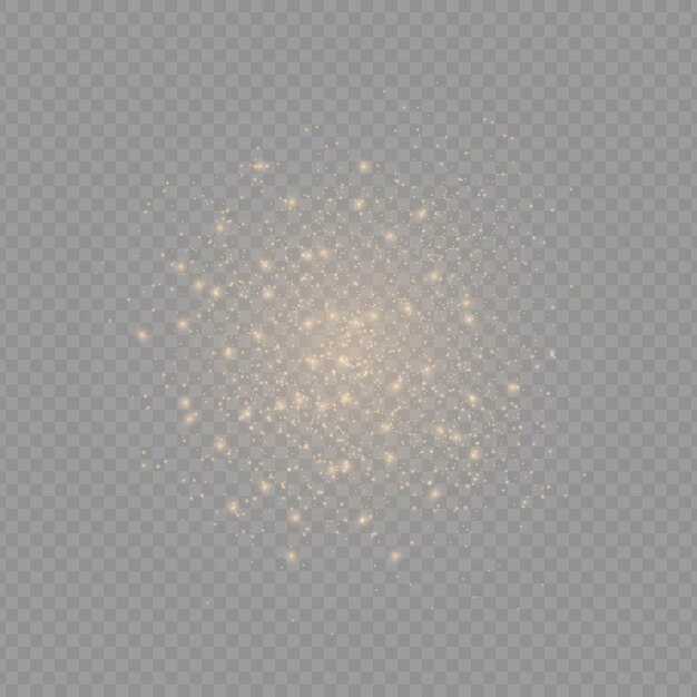 Gold dust particles bokeh christmas golden light effect sparkle yellow sparks star blur vector