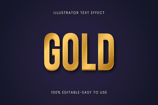 Gold editable text effect eps file