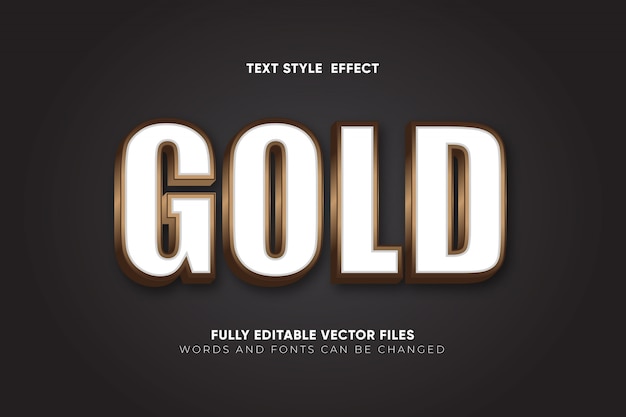 Gold editable text effect