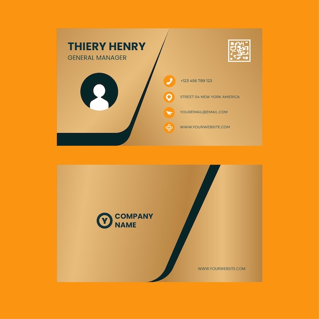 gold elegant corporate card