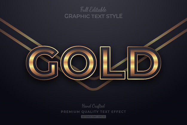 Gold Elegant Editable Premium Text Effect Font Style