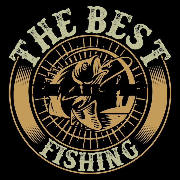 A gold fish logo that says the best fishing.