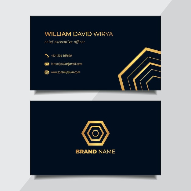 Gold foil business card template