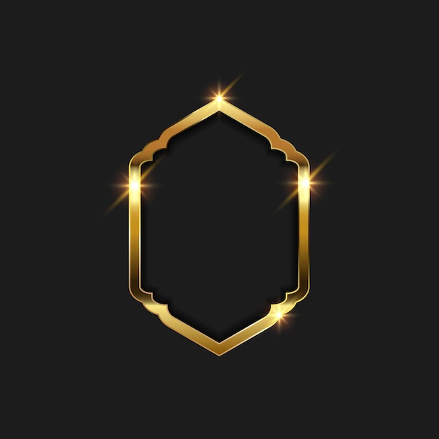 Gold frame vector illustration design