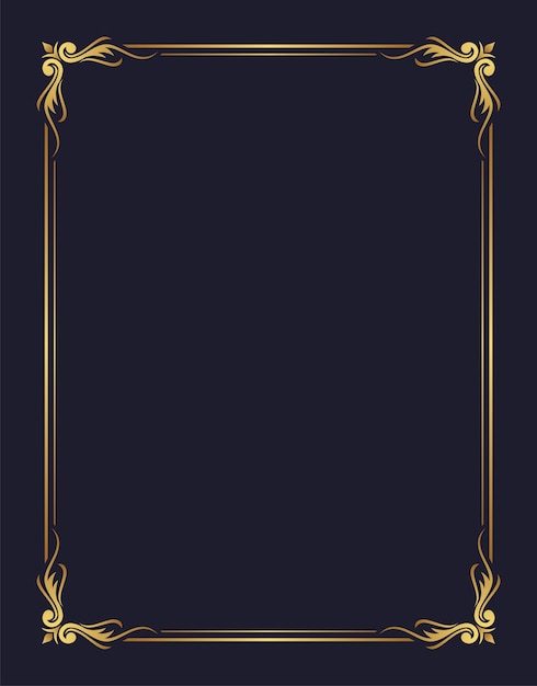 a gold frame with a gold border on it