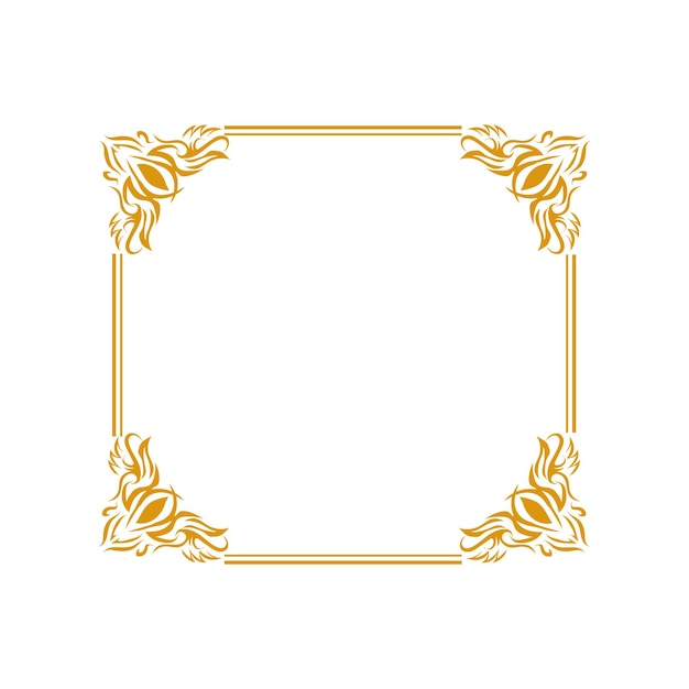 Vector a gold frame with a picture of a frame with a gold frame