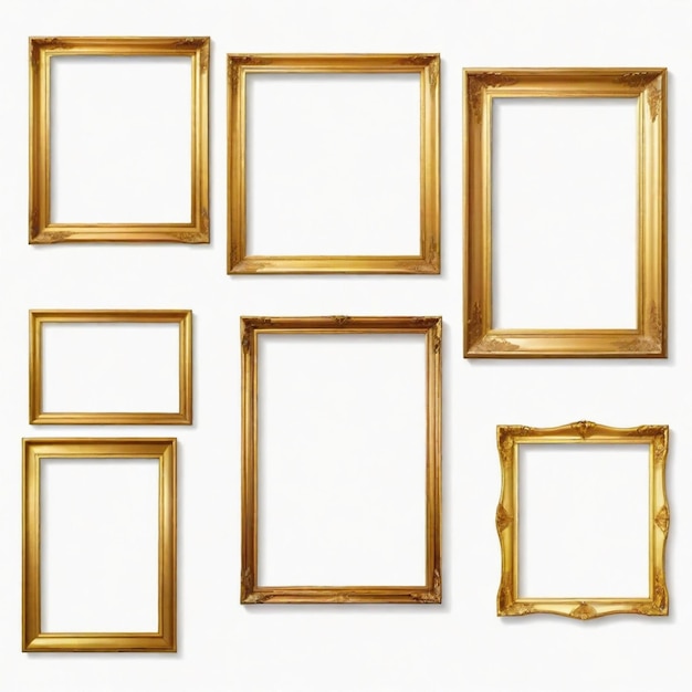 gold framed picture frames with a gold frame