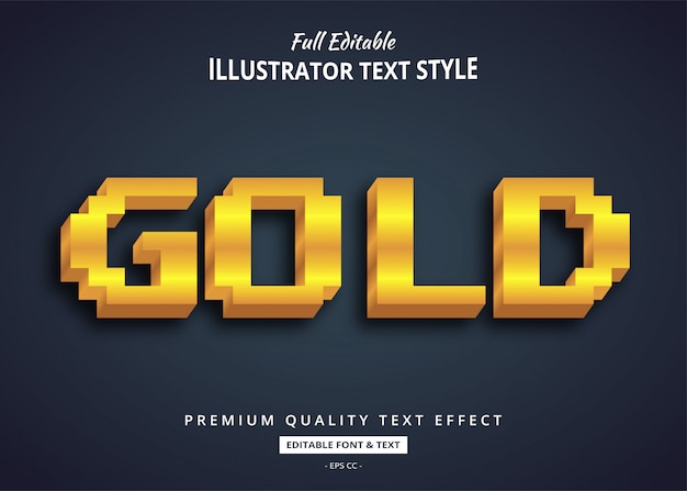 Gold Game Text Effect