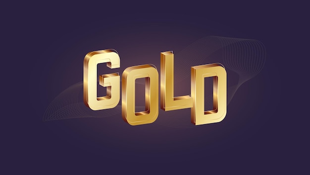 gold glitter effect text design 3d and embossed effect luxury concept