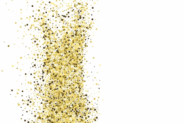 Gold Glitter Texture Isolated On White Amber Particles Color Celebration Background Golden Explosion Of Confetti Vector Illustration