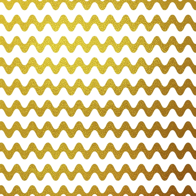 Gold glitter wavy stripes abstract vector background