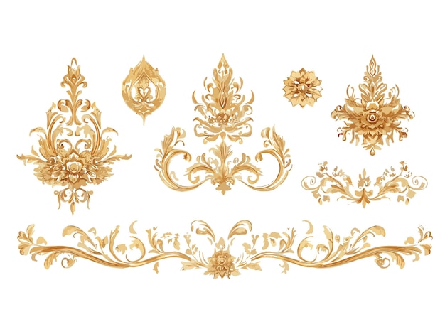 a gold and gold design of a brochure