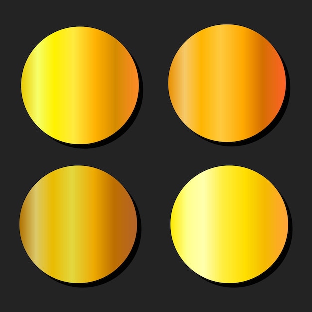 Gold gradient circle set