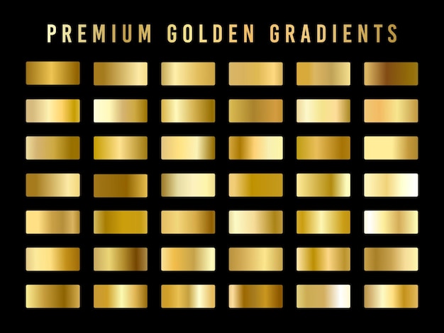 Vector gold gradient gold vector gold metal gold palette gold color