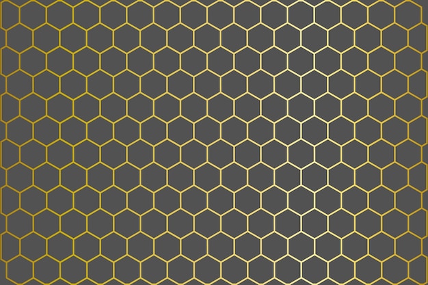 Gold gradient honeycomb pattern design