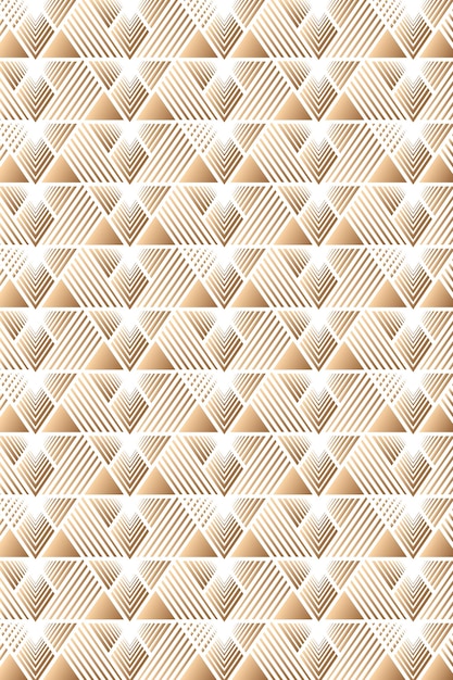 Gold Gradient Shiny Shapes on White Background