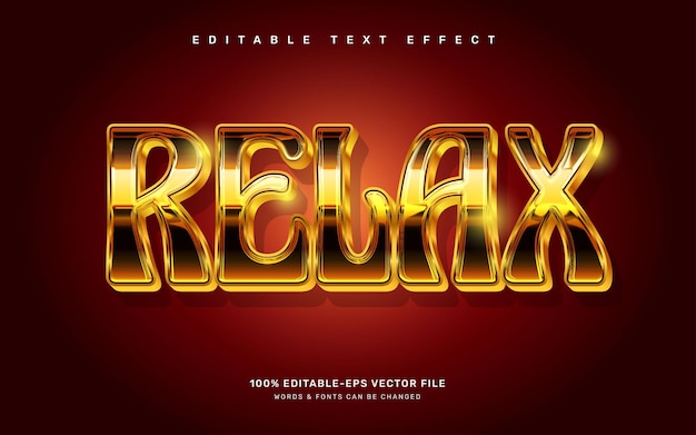 Gold Groovy editable text effect template