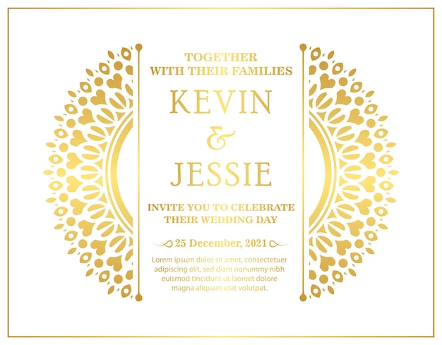 Gold invitation background style ornamental pattern