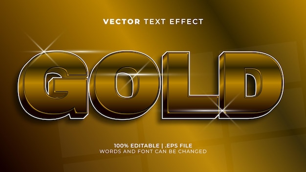 Gold king royal 3d editable text effect style template