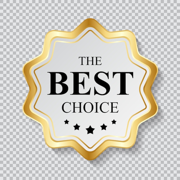 Gold Label The Best Choice Template.  