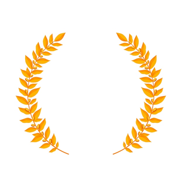 Gold laurel wreath.